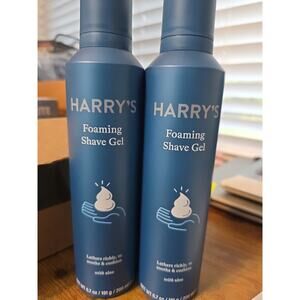 2 Harry's Men's Foaming Shave Gel With Aloe- 6.7oz NEW
